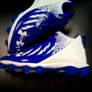 Under Armour Spotlight Franchise RM Football Cleats Blue 3022774-400 Mens sz 8